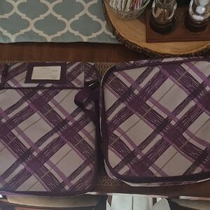 Thirty-One Purple and Gray Plaid Bags